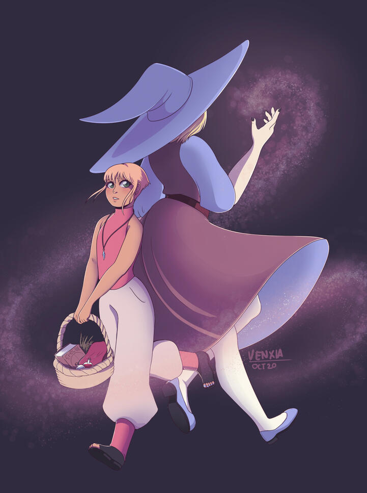 Lyta & Sybil, witch and apprentice design for animation